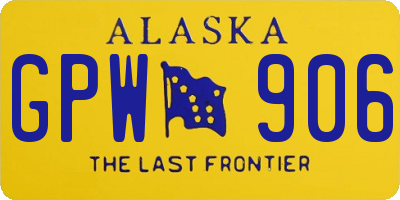AK license plate GPW906