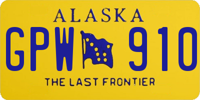AK license plate GPW910