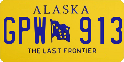 AK license plate GPW913