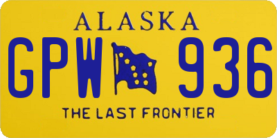 AK license plate GPW936