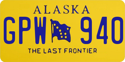 AK license plate GPW940