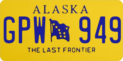 AK license plate GPW949