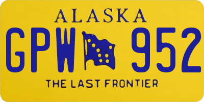 AK license plate GPW952