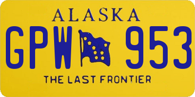 AK license plate GPW953