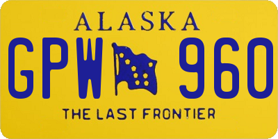 AK license plate GPW960