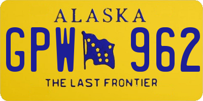 AK license plate GPW962