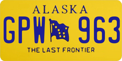 AK license plate GPW963