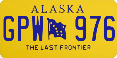 AK license plate GPW976
