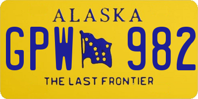 AK license plate GPW982