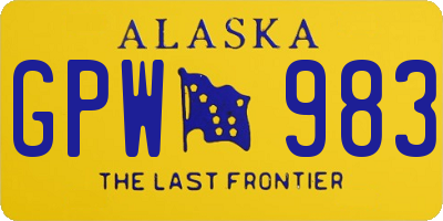 AK license plate GPW983