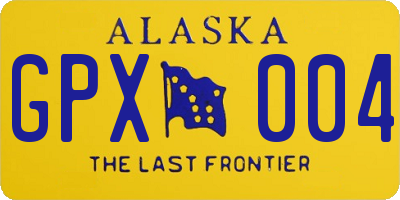AK license plate GPX004