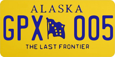 AK license plate GPX005