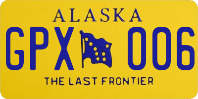 AK license plate GPX006