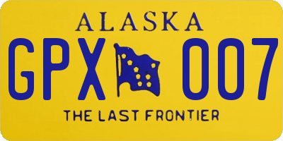 AK license plate GPX007