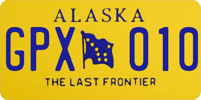 AK license plate GPX010