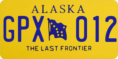 AK license plate GPX012
