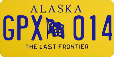 AK license plate GPX014