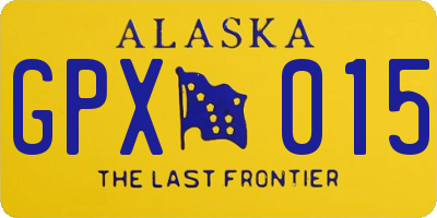 AK license plate GPX015