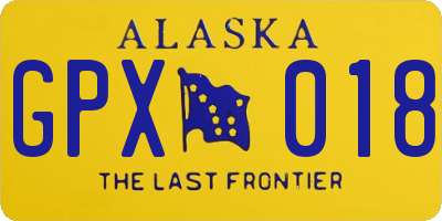AK license plate GPX018