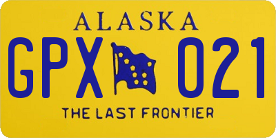 AK license plate GPX021