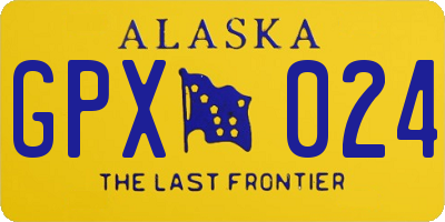AK license plate GPX024