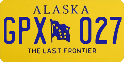 AK license plate GPX027