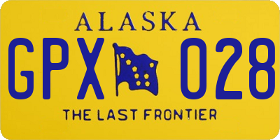 AK license plate GPX028