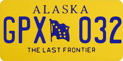 AK license plate GPX032