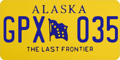 AK license plate GPX035