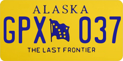 AK license plate GPX037