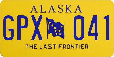 AK license plate GPX041