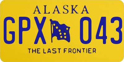 AK license plate GPX043