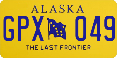 AK license plate GPX049