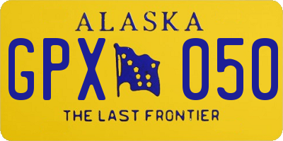 AK license plate GPX050