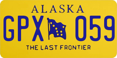 AK license plate GPX059