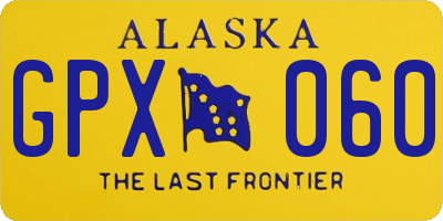 AK license plate GPX060