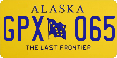 AK license plate GPX065