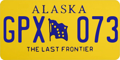 AK license plate GPX073