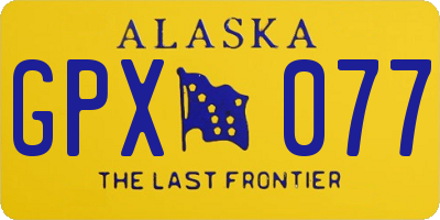 AK license plate GPX077