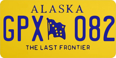 AK license plate GPX082