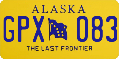 AK license plate GPX083