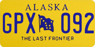 AK license plate GPX092