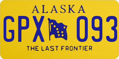 AK license plate GPX093