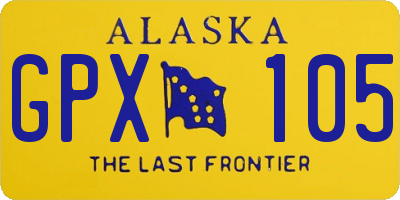 AK license plate GPX105