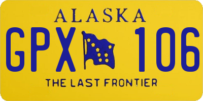 AK license plate GPX106