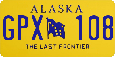 AK license plate GPX108