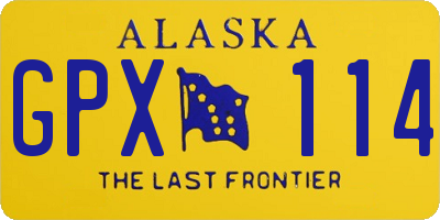 AK license plate GPX114