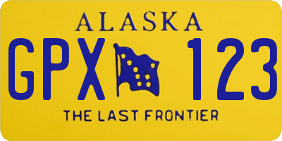 AK license plate GPX123