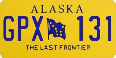 AK license plate GPX131