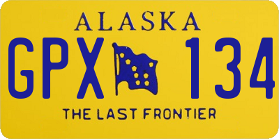 AK license plate GPX134